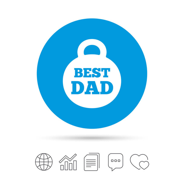 Best dad sign icon - Vector, Image