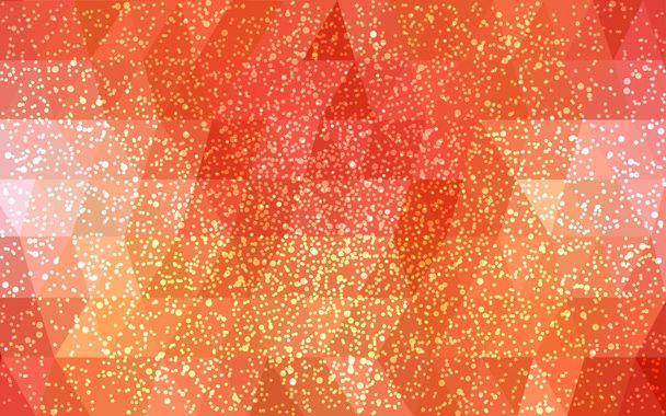 Luz rojo vector navidad polígono fondo. Baja poli Ilustración compuesta por triángulos con copos de nieve. Textura de fondo de la celebración de Año Nuevo
. - Vector, imagen
