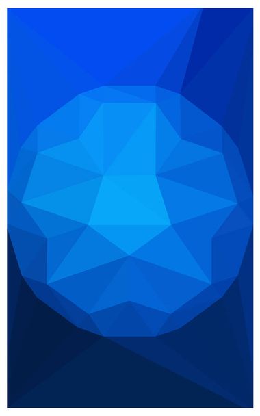 Donker blauwe prachtige geometrische Gemstone achtergrond met een grote diamant in centrum. - Foto, afbeelding
