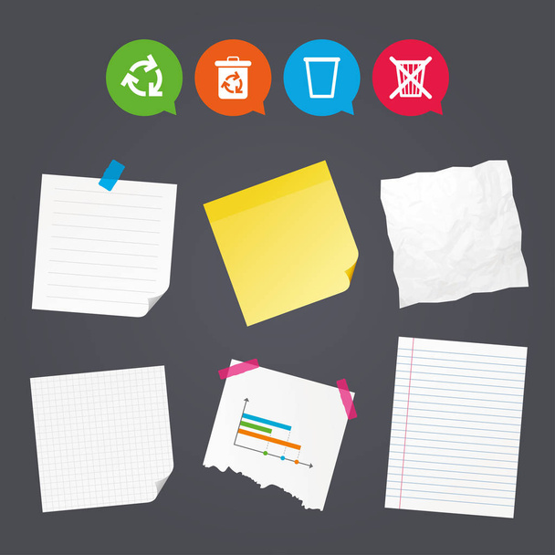 Recycle bin icons. Reuse or reduce symbol. - Vector, afbeelding