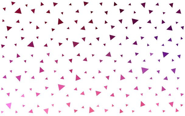 Dark Purple, Pink vector abstract pattern made up of colored triangles on white background. - Vector, Image