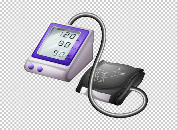 Digitální monitor krevního tlaku na průhledném pozadí - Vektor, obrázek