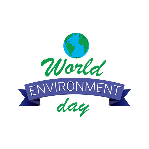 world environment day vector label - ベクター画像