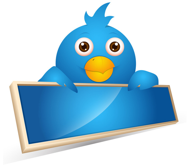 Twitter vogel bedrijf banner vectorillustratie - Vector, afbeelding