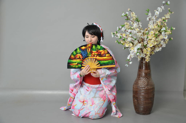 Girl in Yukata - Valokuva, kuva