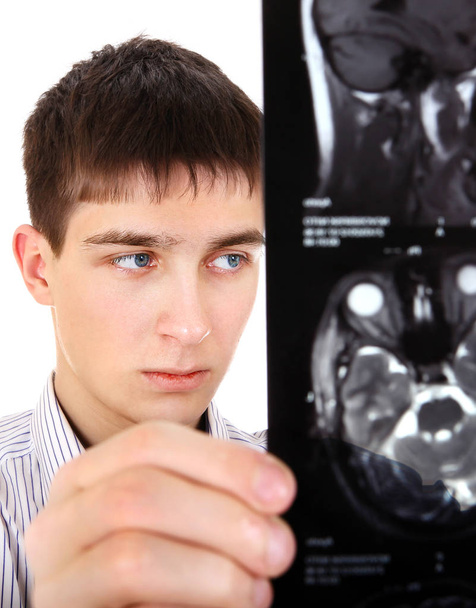 Young Man with Tomography - Fotoğraf, Görsel