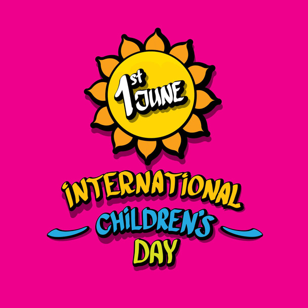 1 czerwca dzieci międzynarodowych dnia tło. - Wektor, obraz