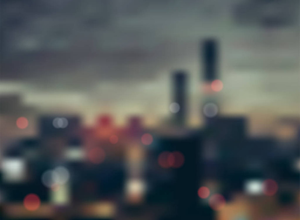 City in the evening blurring background - Vector Background - Vector, Image