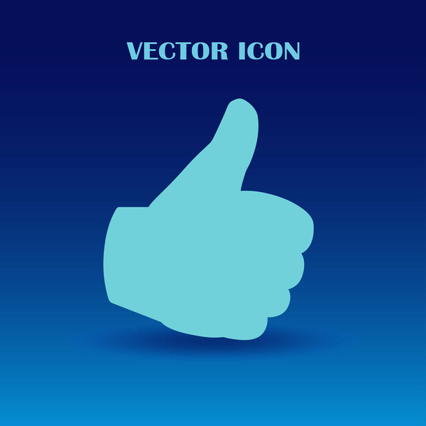 Pollice vettoriale su icona, Icona piatta vettoriale illustrazione
. - Vettoriali, immagini