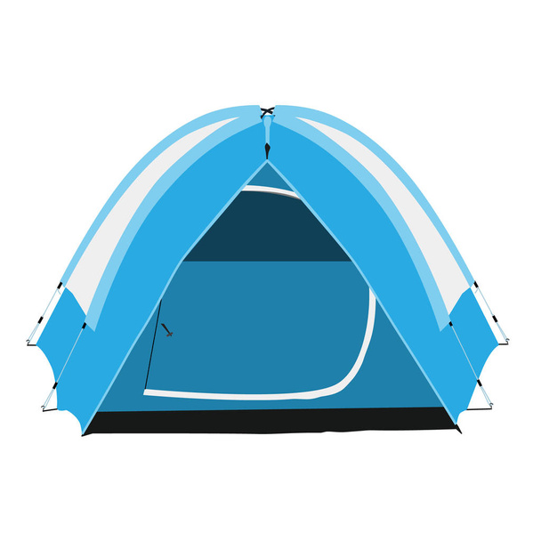 Blue camping tent - Foto, Bild