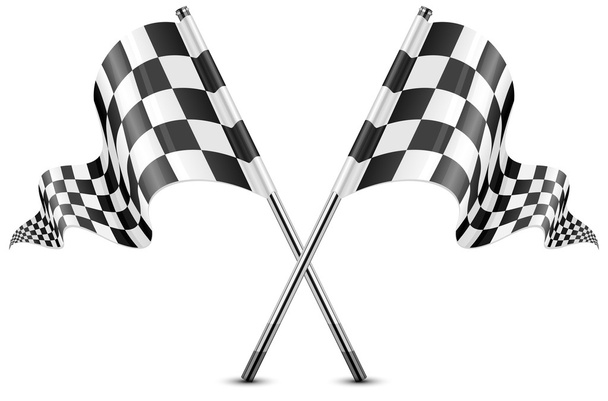 Checkered flags - Vector, Imagen