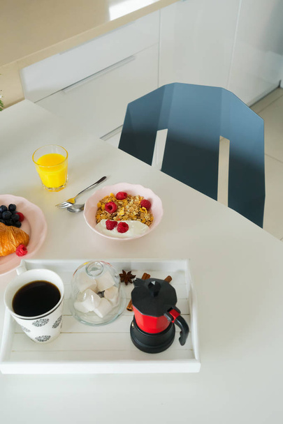 Breakfast with cereles - Foto, Imagen
