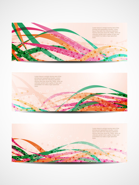 Zusammenstellung abstrakter Web-Header / Banner-Designs - Vektor, Bild