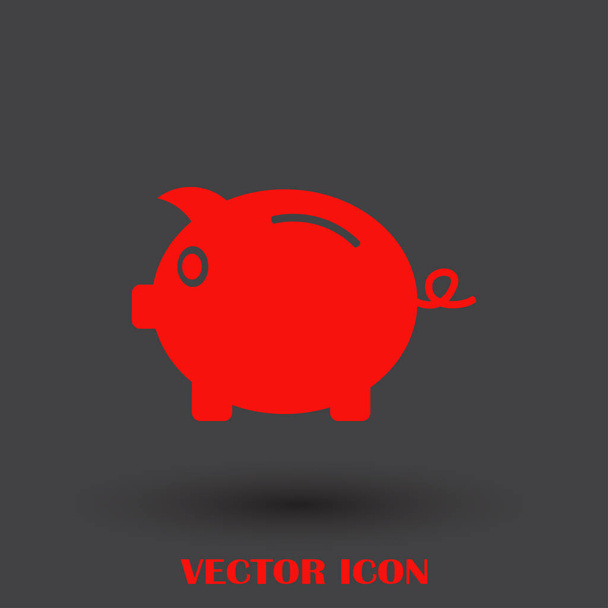 Скарбничка значок вектор, борг, гроші, економити, економити гроші - Вектор, зображення