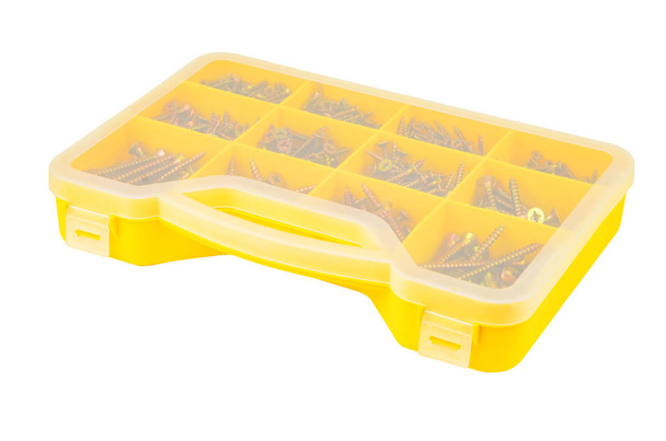 Screw in plastic organizer box - Photo, Image