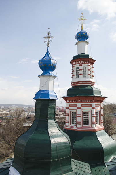 Les dômes de l'église Sainte Croix. Irkoutsk
 - Photo, image