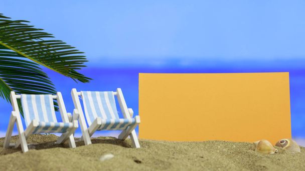 Letní písečná pláž - list papíru - Fotografie, Obrázek