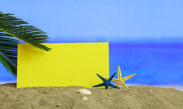 Letní písečná pláž - list papíru - Fotografie, Obrázek