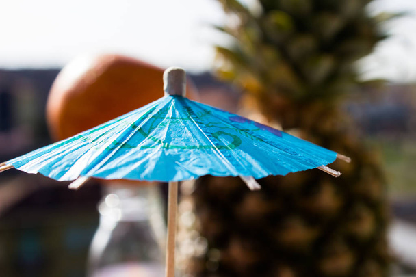 Sininen kiinalainen sateenvarjo
 - Valokuva, kuva