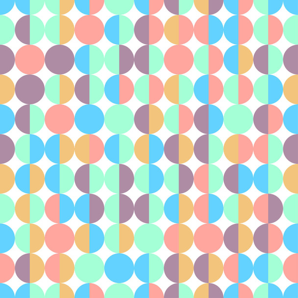 Absztrakt színes félkörívek középpontjai zökkenőmentes geometrikus minta vektor, a fehér háttér. - Vektor, kép