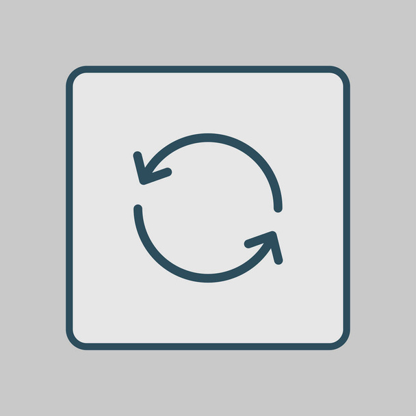 Ciircular arrow sign vector icon. Flat design style. - Vector, Image