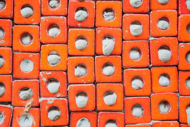 Πολύχρωμα τοίχο από τούβλα για την ταπετσαρία. επιφάνεια, υφή για το φόντο  - Φωτογραφία, εικόνα