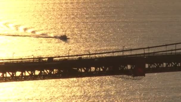 ponte de portão dourada pela manhã - Filmagem, Vídeo