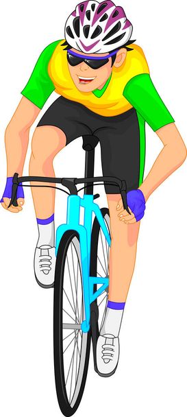 Niedliche Radfahrer-Karikatur - Vektor, Bild