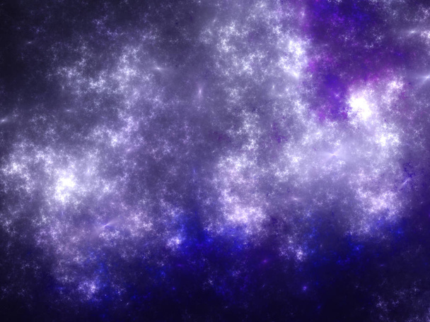 Dark blue fractal galaxy, digital artwork for creative graphic design - Photo, Image