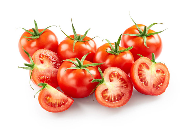 Tomatoes on white background - Fotoğraf, Görsel