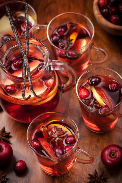 Hot punch for winter and Christmas - Foto, afbeelding