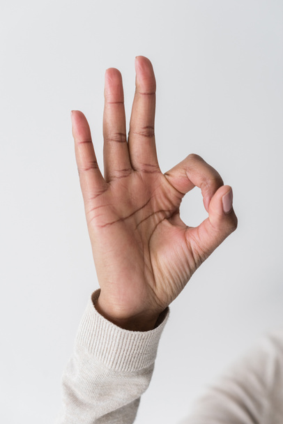 woman showing ok sign - Photo, Image