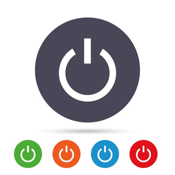 Power sign icon. Switch on symbol. - Vector, Imagen