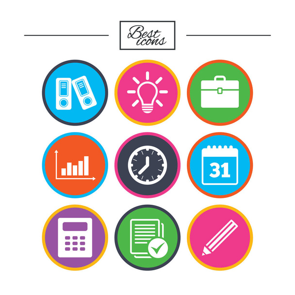 Documents and business icons - Vector, Image