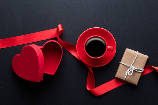 red cup of hot coffee - Photo, Image