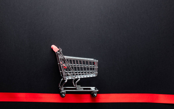small empty shopping cart  - Photo, Image