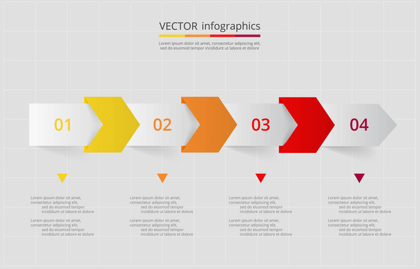 Vektorlinien Pfeile Infografik. - Vektor, Bild