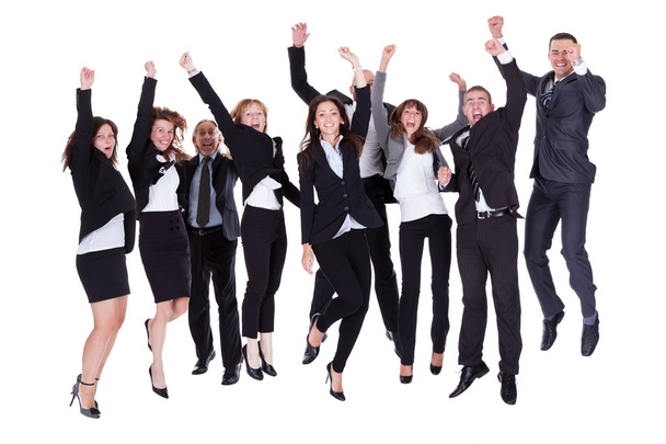Group of jubilant business - Foto, afbeelding