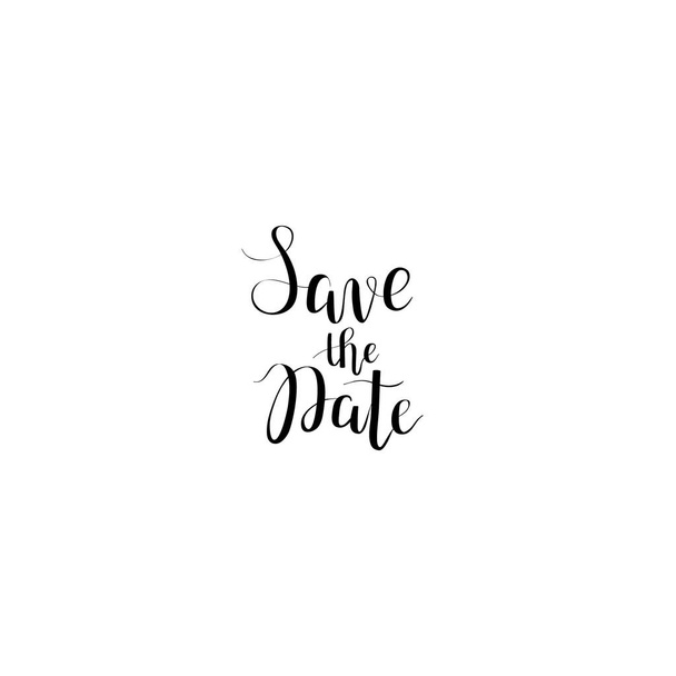 Save the date vector calligraphy digital drawn imitation - Vector, Imagen