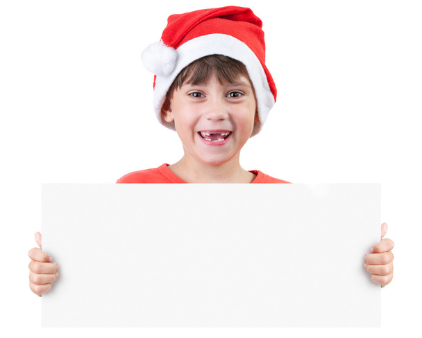 Girl in the image of Santa Claus - Photo, image