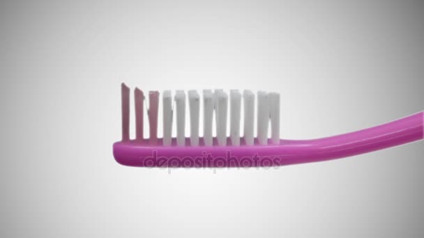 Pasta de cepillo de dientes en cepillo de dientes
 - Metraje, vídeo