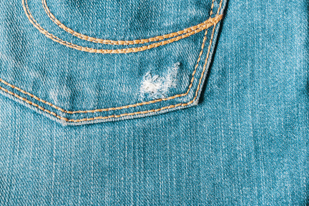 Jeans de cerca, viejo, bolsillo trasero, delantero, arrugado, andrajoso
. - Foto, imagen