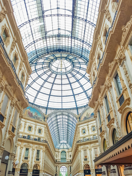 Galleria Vittorio Emanuele II v Miláně - Fotografie, Obrázek