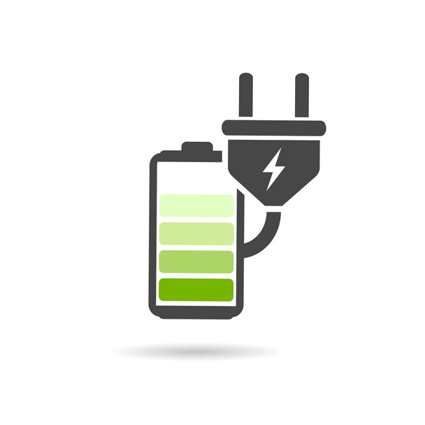 Battery charging icon - Vektor, kép
