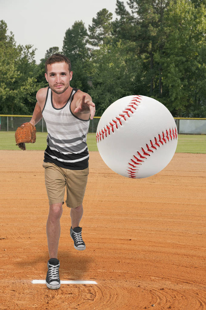 ember baseball játékos - Fotó, kép