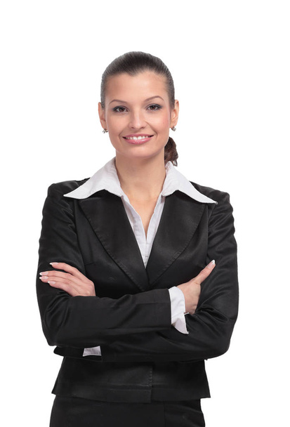 Portrait of businesswoman  isolated on white background - Photo, Image