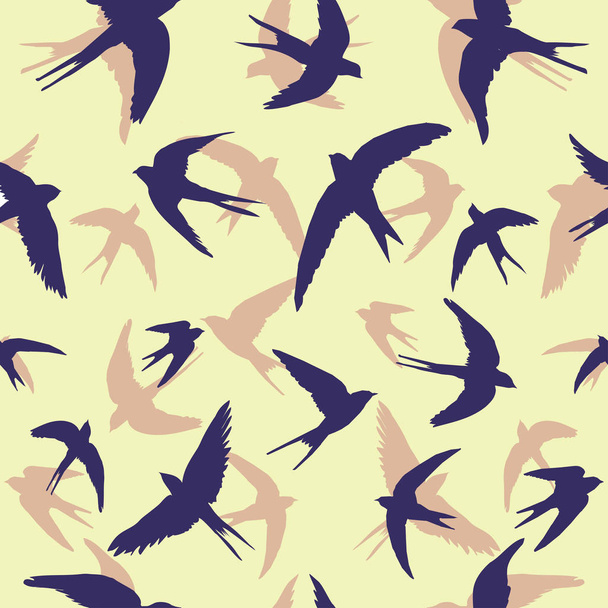 swallow pattern , vector, illustration - Vettoriali, immagini