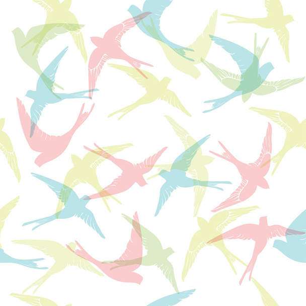swallow pattern , vector, illustration - Vektor, kép