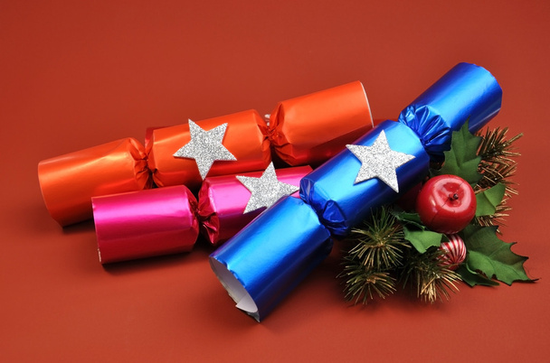 Colorful Christmas Bon Bon Crackers - Photo, Image