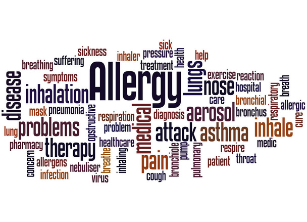 Алергія слово хмара концепція 2
 - Фото, зображення